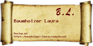 Baumholzer Laura névjegykártya